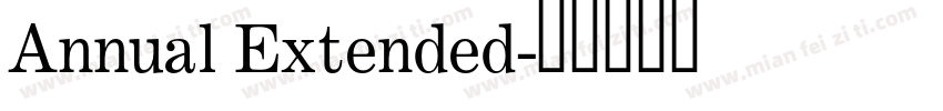 Annual Extended字体转换